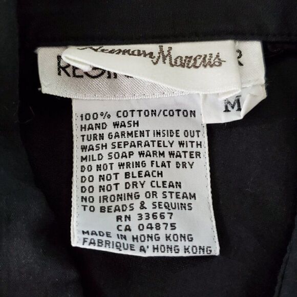 Vintage Regina Porter Aztec Western Beaded Shirt M Cross Button Up Black - Picture 5 of 5